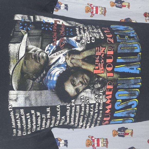 Jason Aldean 2012 country music summer tour black Med casual rap style t-shirt - Picture 5 of 7